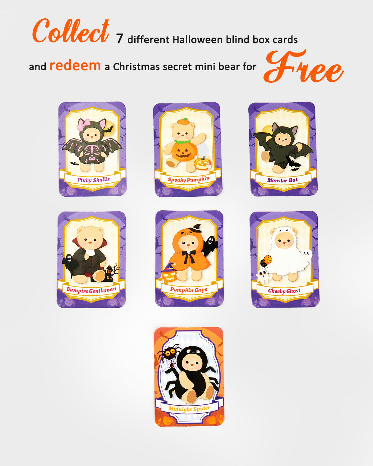 Hug-O’-Ween Mini Bear Blind Box - Halloween Plush Keychain & Bag Charm