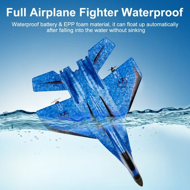 SkyRaptor X1™ RC Fighter Jet — EPP Foam Glider with LED & 2.4G Remote Control